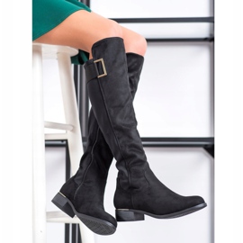 Evento Boty s ozdobným páskem černý 1