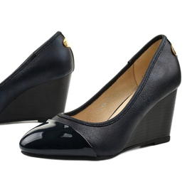 Modré lodičky na klínové patě Bluehorn námořnická modrá modrý 1