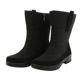 Světlé kožešinové sněhové boty Progress 20-09 černé černý 2