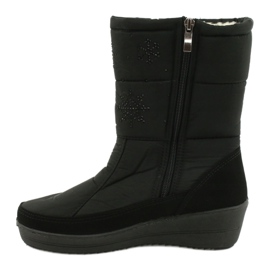 Světlé kožešinové sněhové boty Progress 20-01 černé černá 1