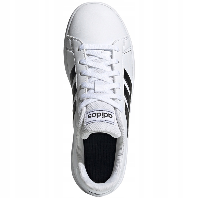 Dětské boty Adidas Grand Court K bílé a černé EF0103 bílý 1