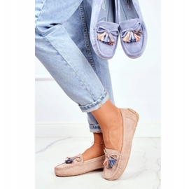 Evento Dámské mokasíny semišové 20PB35-2003 béžové Donna Mia béžový 1