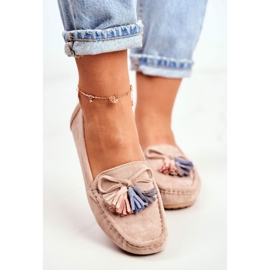 Evento Dámské mokasíny semišové 20PB35-2003 béžové Donna Mia béžový 3