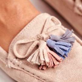 Evento Dámské mokasíny semišové 20PB35-2003 béžové Donna Mia béžový 5