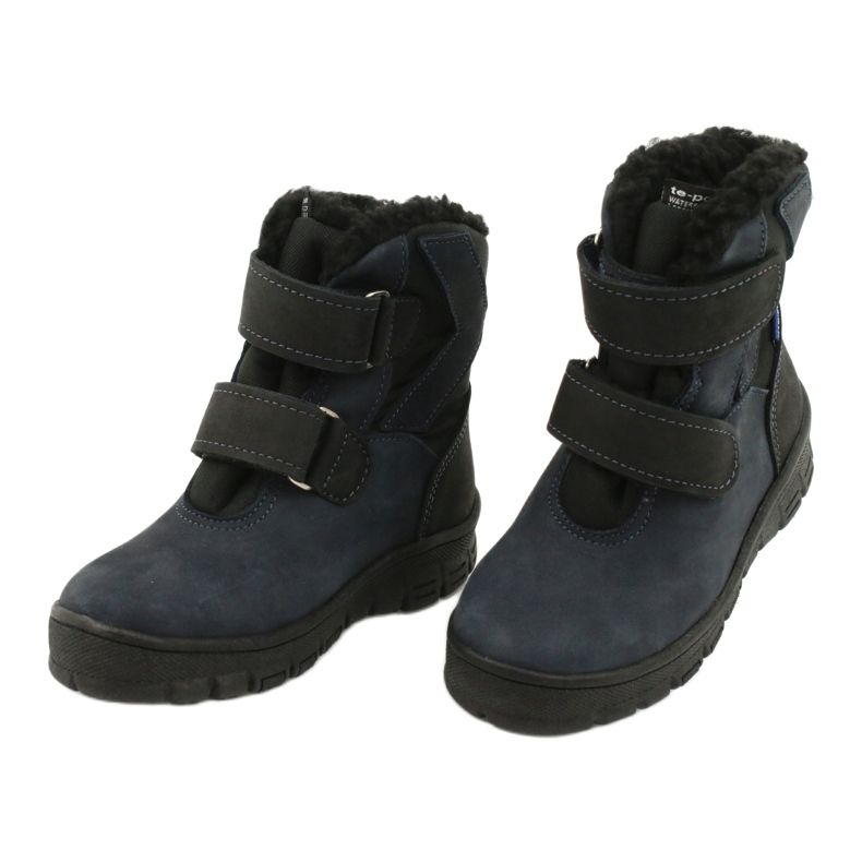Boty s membránou Mazurek 1351 navy blue černý námořnická modř 2