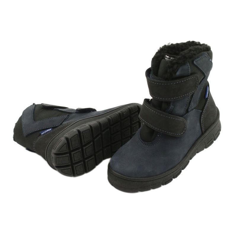 Boty s membránou Mazurek 1351 navy blue černý námořnická modř 3