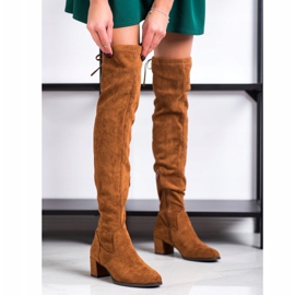 Kozačky nad kolena od Sergio Leone hnědý 1