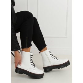 Martens boty na vysoké podrážce, bílá KS-1255 White bílý 4