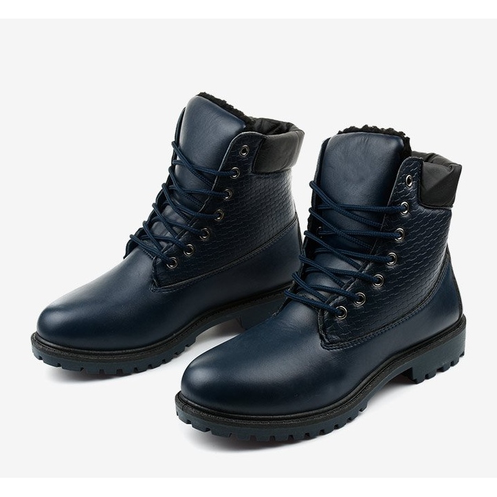 Modré zateplené boty Avini modrý 2