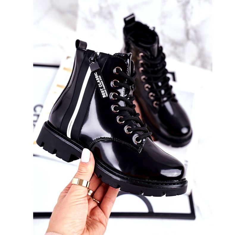 Vinceza Dětské boty zateplené se zapínáním na zip Black Falcon černá 1