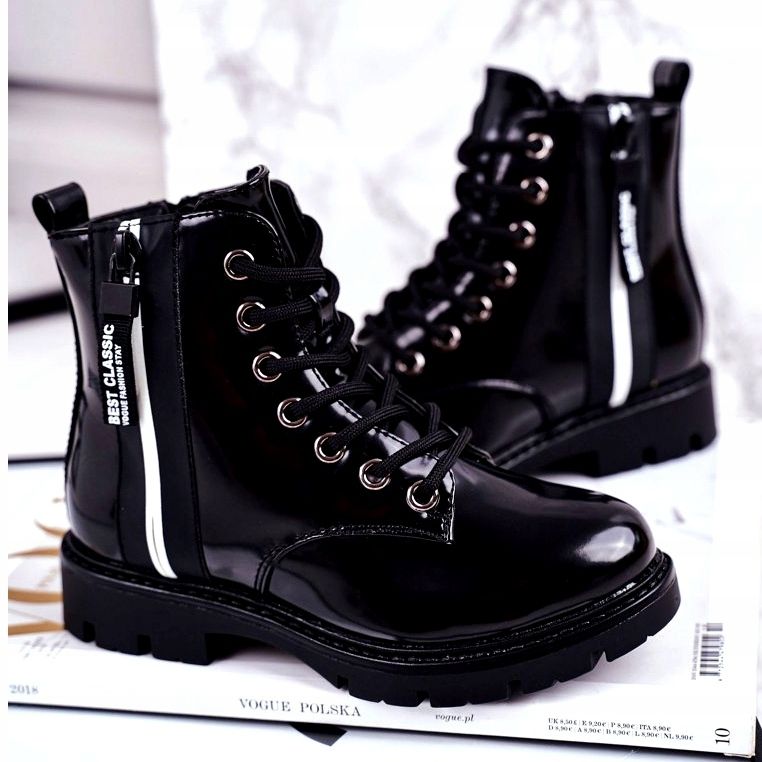 Vinceza Dětské boty zateplené se zapínáním na zip Black Falcon černá 2