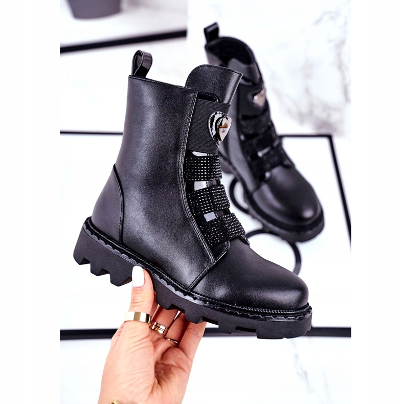 Apawwa Dětské teplé balónkové boty černá 3