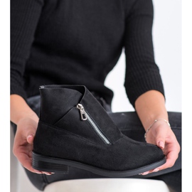 Gogo Módní kozačky na zip černý 2