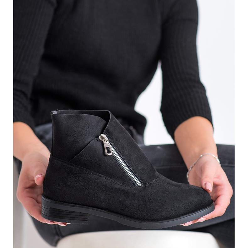 Gogo Módní kozačky na zip černá 2