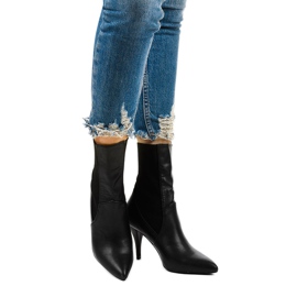 Černé vysoké podpatky s ponožkou Daywillow černá 1