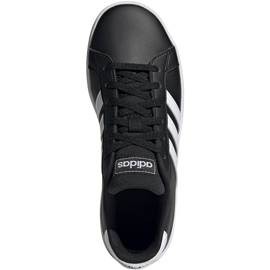 Dětská obuv Adidas Grand Court K černá a bílá EF0102 černý 1