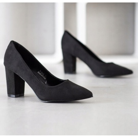 Renda Černá Pumpy Na Sloupu černý 1