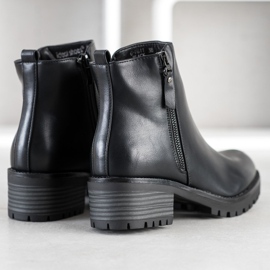 Ideal Shoes Pohodlné černé boty černý 1