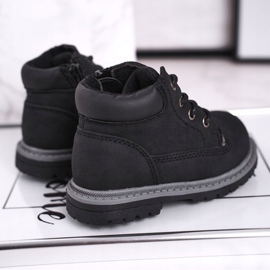 Apawwa Dětské černé kozačky Moa černý 2