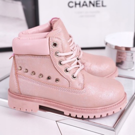 MSMG Teplé dětské boty s cvočky Pink Gonzo růžový 1