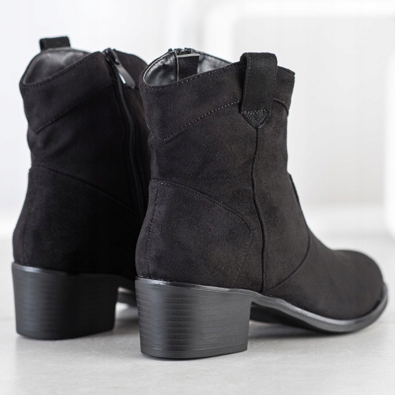 SHELOVET Černé kovbojské boty černá 1