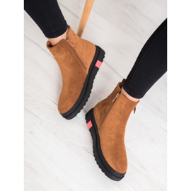 Seastar Boty na černé platformě hnědý 1