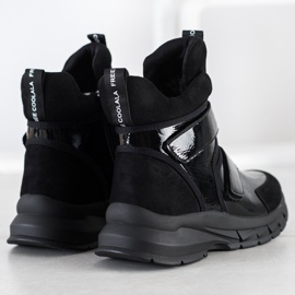 SHELOVET Zimní boty se suchým zipem černý 2