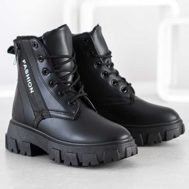 SHELOVET Módní černé lapače černý 1