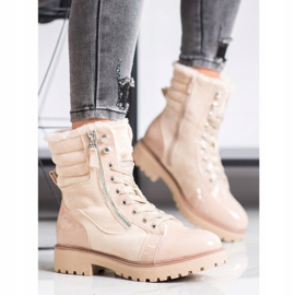 SHELOVET Stylové lapače s oteplováním béžový 1