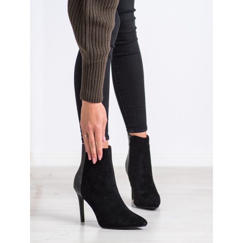 Small Swan Sexy Snake Tisk vysokých podpatků černá 1