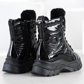 SHELOVET Módní prošívané lapače černý 1