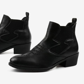 Černé nízké kovbojské boty od Fancyroot černý 1