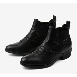 Černé nízké kovbojské boty od Fancyroot černý 2