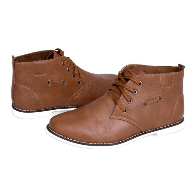 Vysoké šněrovací boty TL8900 Camel hnědý 1