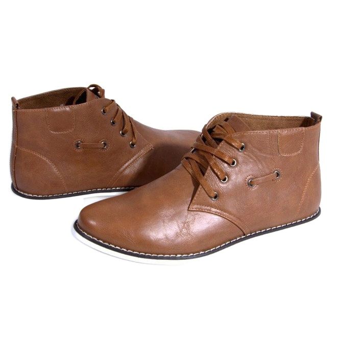 Vysoké šněrovací boty TL8900 Camel hnědý 2