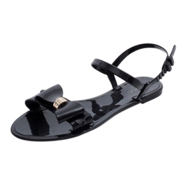 Černé gumové sandály PT7-1 černý 1