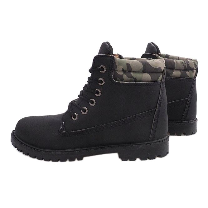 Izolované dřevěné boty MD1710C černé černá 1