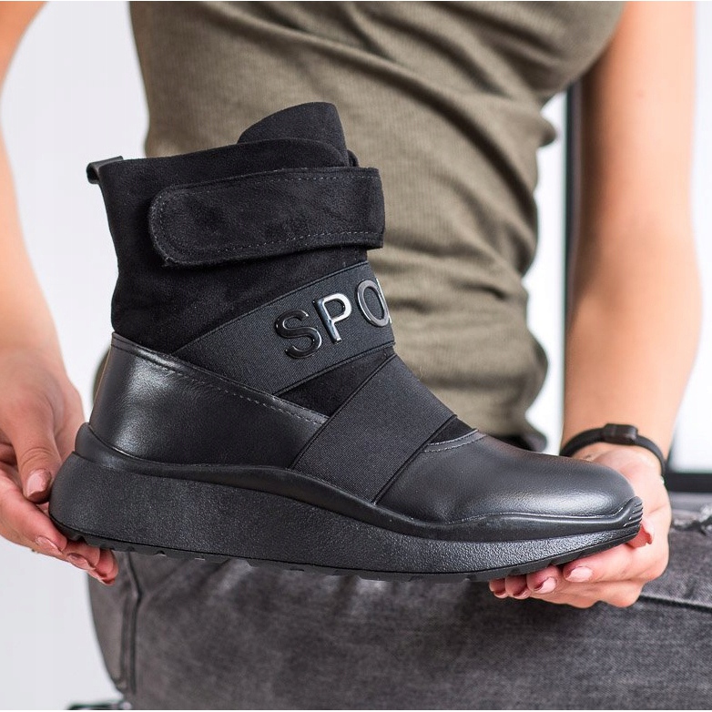 SHELOVET Teplé sportovní boty černá 2