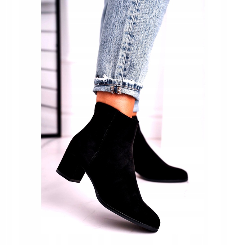 Semišové černé boty Sergio Leone BT528 černý 2