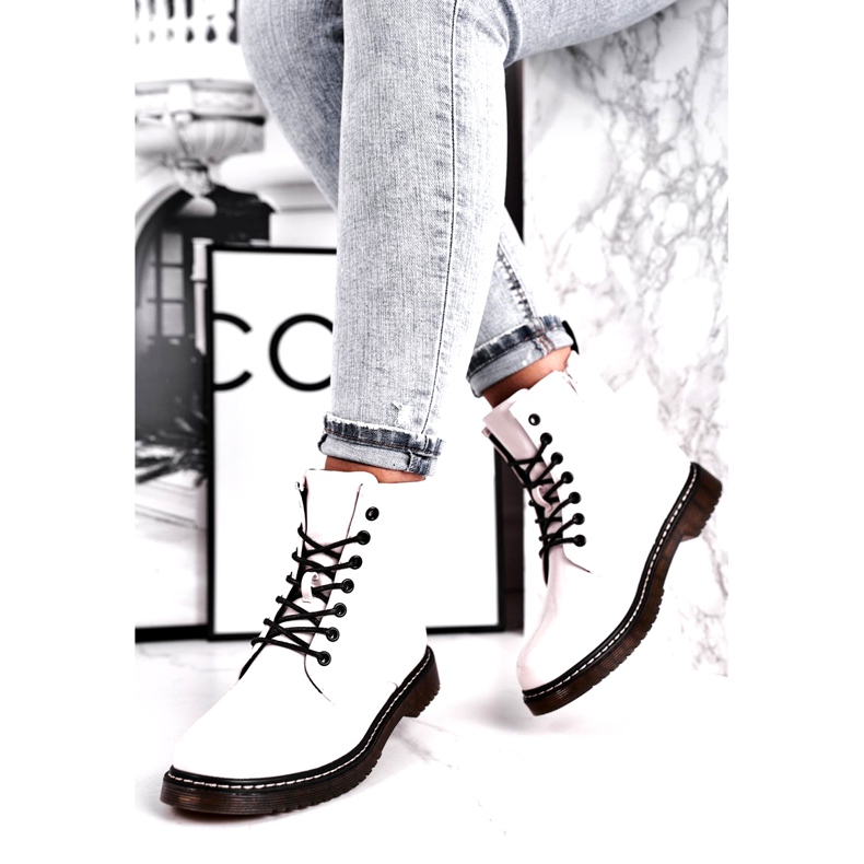 Evento Dámské boty, vázané bílé boty 20BT35-3001 bílý 2