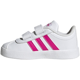 Dětské boty Adidas Vl Court 2.0 Cmf bílé a růžové EG3890 bílý růžový 1