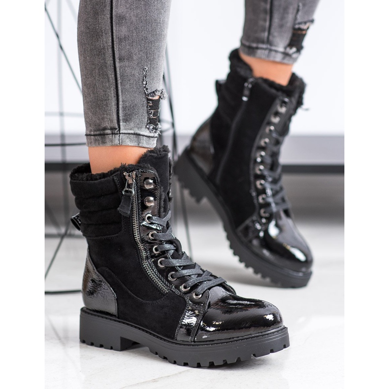 SHELOVET Stylové lapače s oteplováním černá 2 SHELOVET Stylové lapače s oteplováním černá 2