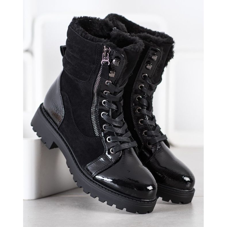 SHELOVET Stylové lapače s oteplováním černá 1