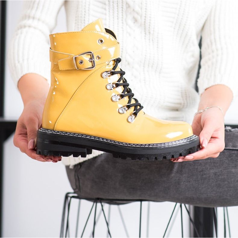 SDS Módní lakované lapače žlutá 2