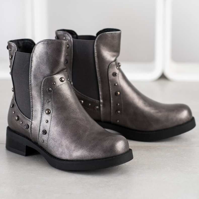 Bestelle Nazouvací boty s tryskami hnědý stříbrný 1 Bestelle Nazouvací boty s tryskami hnědý stříbrný 1