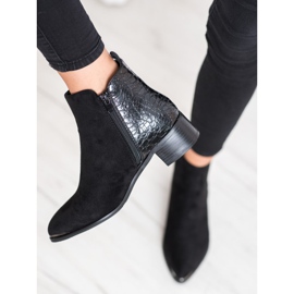 Kayla Stylové kozačky na nízkém sloupku černá 2