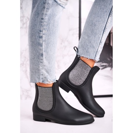 Dámské Matt Black Wellies Silver Answear černý 1