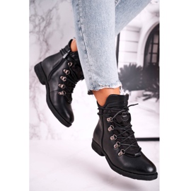 Dámské černé teplé boty s kubickým zirkonem Gisele černá 2