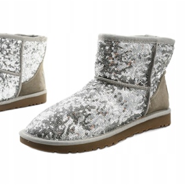 Stříbrné zateplené boty, emu Autumnsnow stříbro 1
