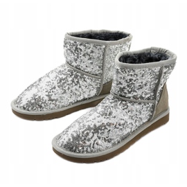 Stříbrné zateplené boty, emu Autumnsnow stříbro 2
